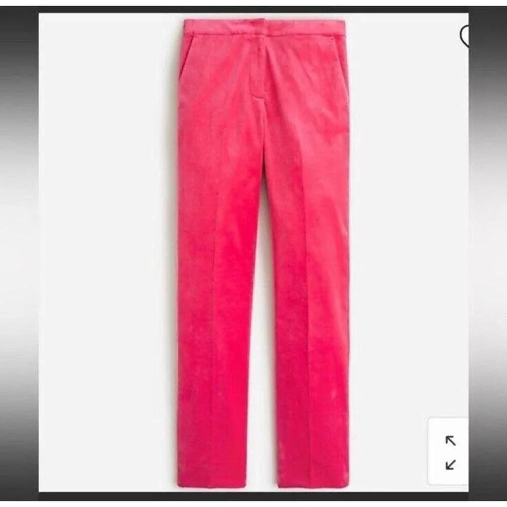 J. Crew. Willa Blazer Pants Suit Fuschia Dragon Fruit Pink Size 6 Velvet NWT